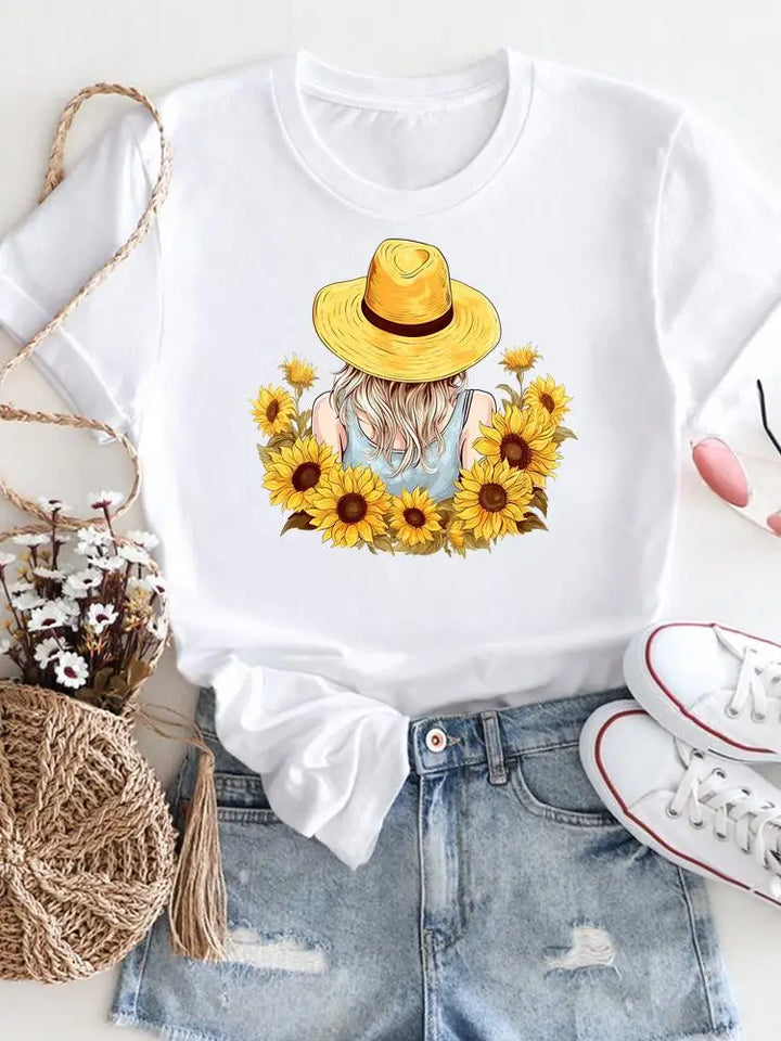 Casual Top Female Fashion Graphic T-Shirt